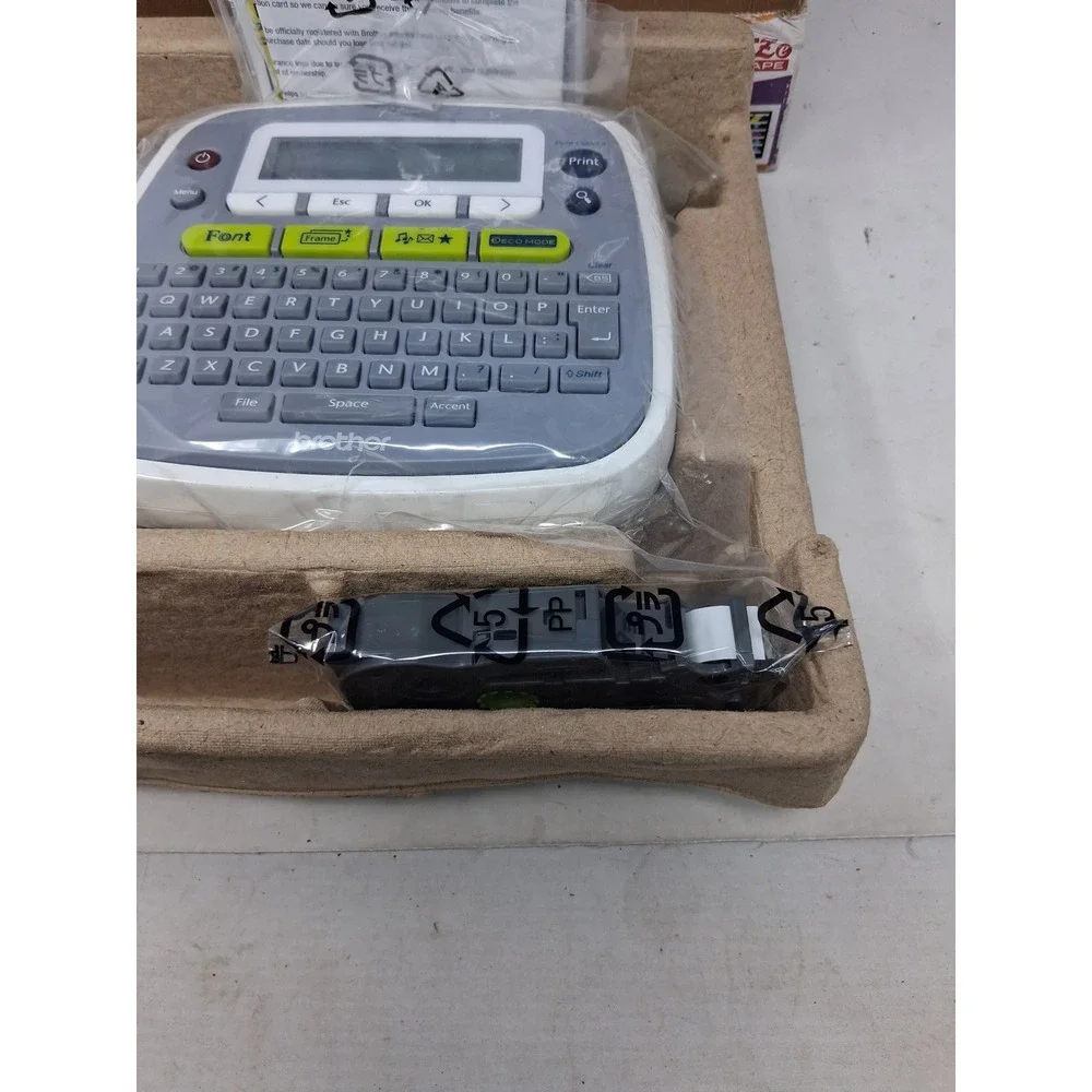 Brother P-Touch PT-D200 Electronic Labeling System Gray White TZe Tape Printer K